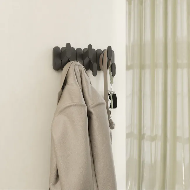 Tempo 6 Wall Hook - Black - 2