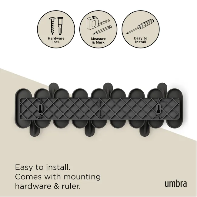 Tempo 6 Wall Hook - Black - 4