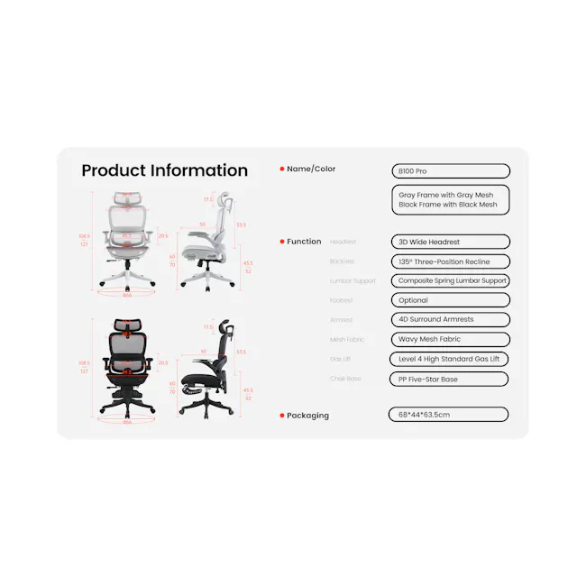 Sihoo B100 Pro Ergonomic Chair With Leg Rest - Black - 13