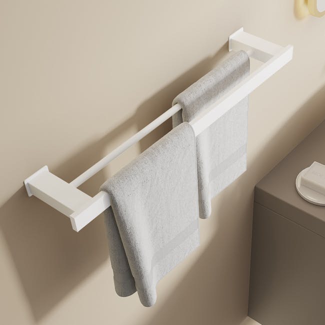 Kofi Towel Bar - White (2 Sizes) - 2