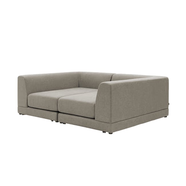 Abby Chaise Lounge Sofa - Taupe - 8