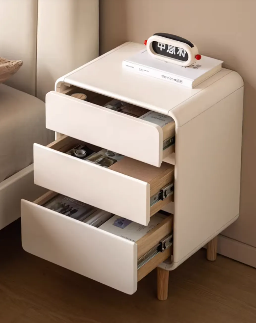 (As-is) Nallo Tall Bedside Table - 7