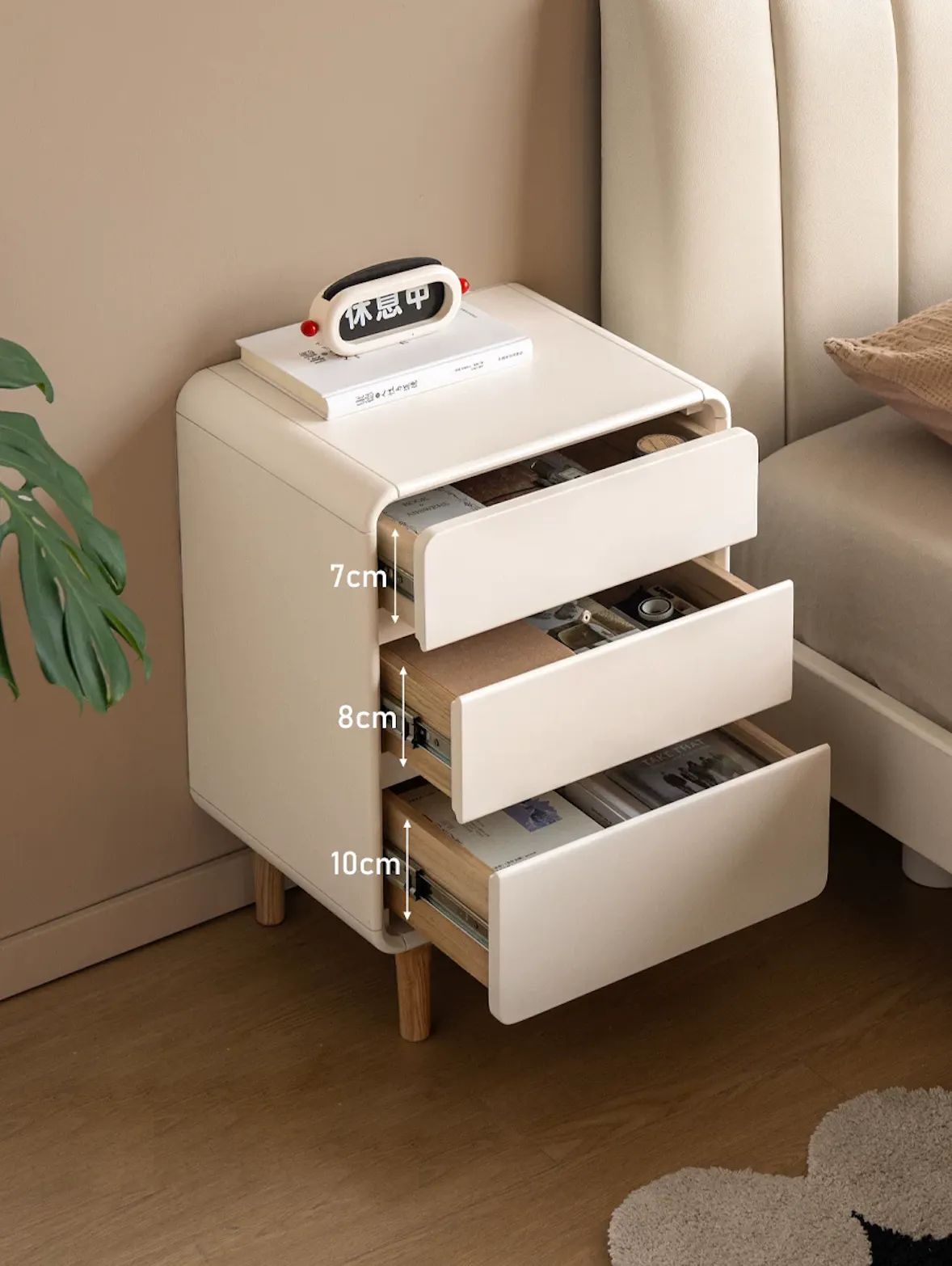 (As-is) Nallo Tall Bedside Table - 10
