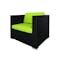 Summer Modular Outdoor Sofa Set - Green Cushions - 4