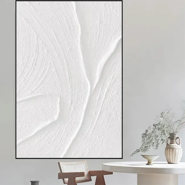 White Veil 3D Textured Painting 60 x 80 cm - 4