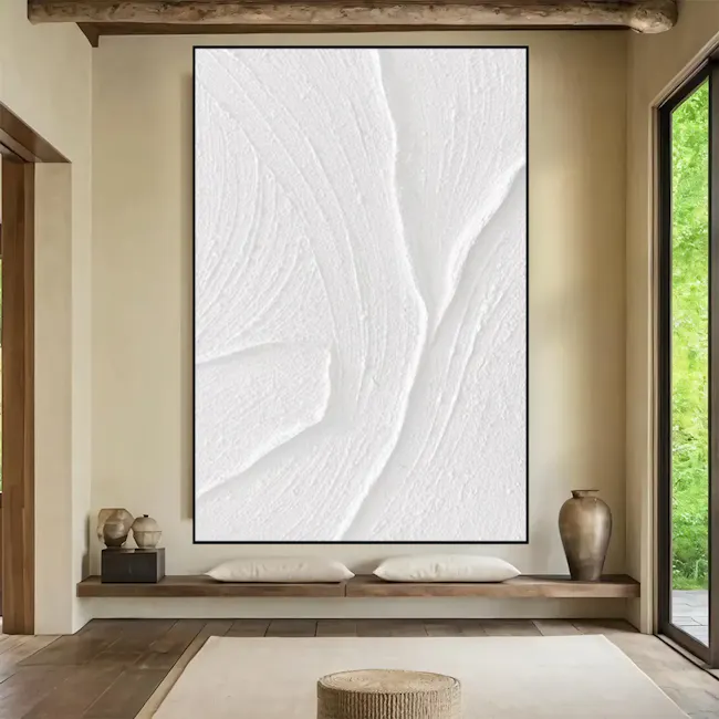 White Veil 3D Textured Painting 60 x 80 cm - 2