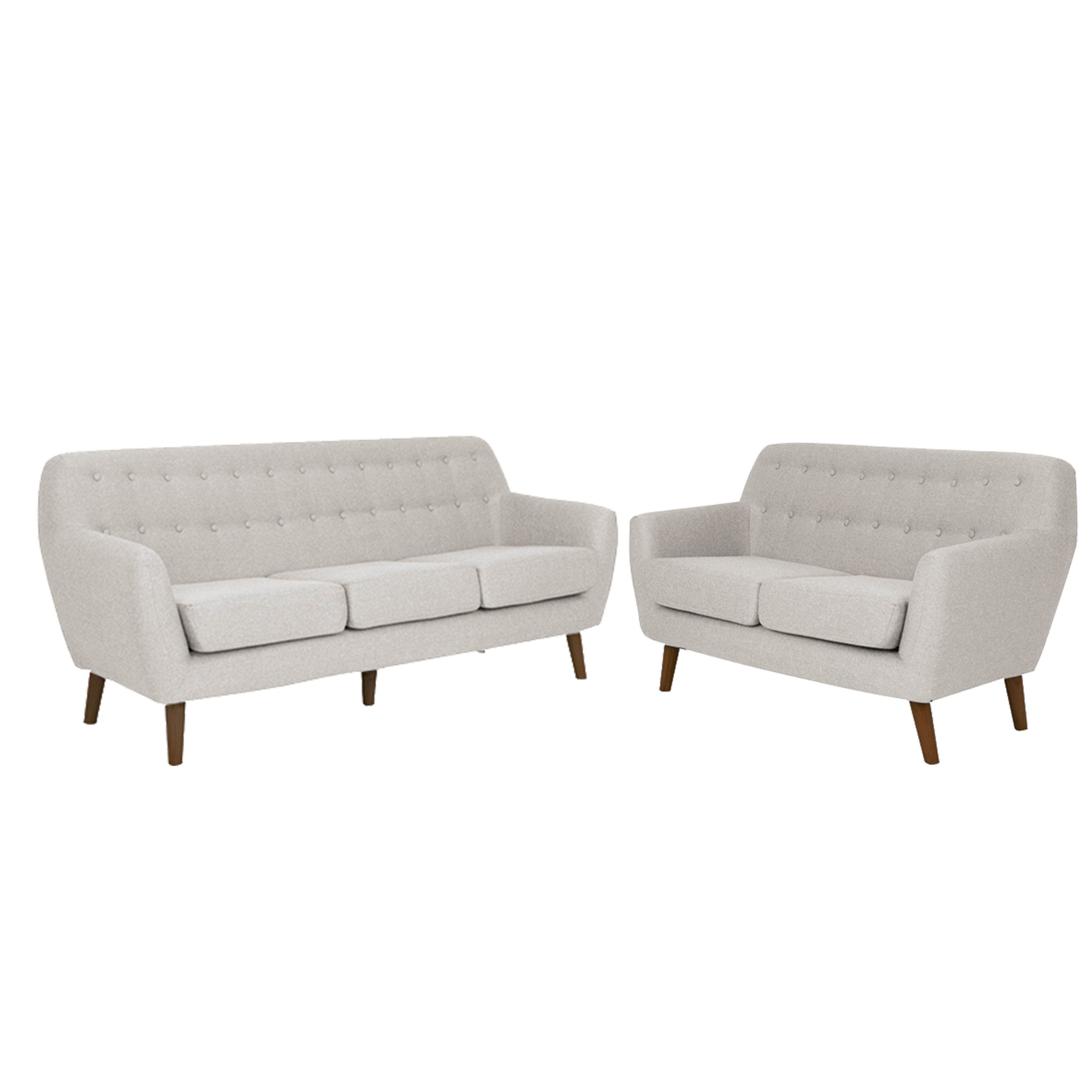 Emma 3 Seater Sofa with Emma 2 Seater Sofa - Sand