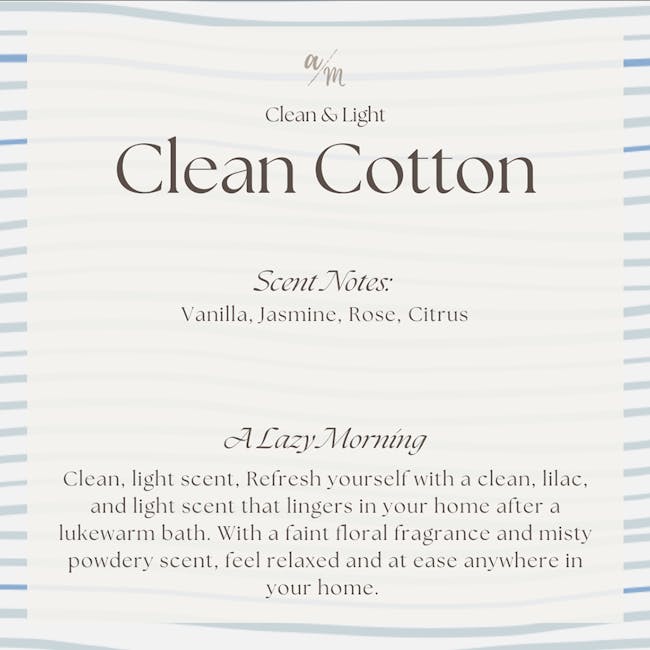 Aroma Matters Reed Diffuser - Clean Cotton (2 Sizes) - 4