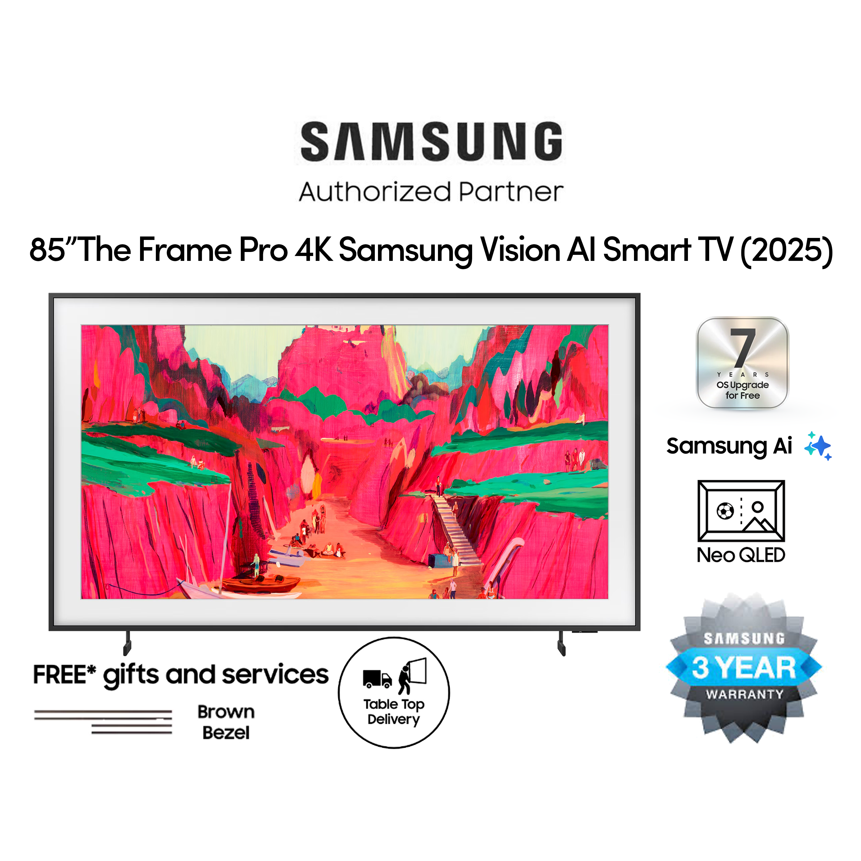 85” The Frame Pro 4K Samsung Vision AI Smart TV (2025)