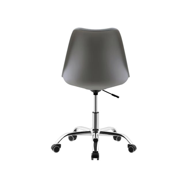 Linnett Mid Back Office Chair - Grey - 5 - Grey upholstered office chair, sleek design, ergonomic support, adjustable