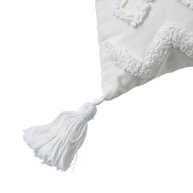 Geo Lattice with Tassels Lumbar Cushion - 7