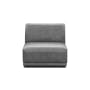 Milan 4 Seater Sofa with Ottoman - Lead Grey (Faux Leather) - 7