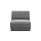 Milan Armless Unit - Lead Grey (Faux Leather)
