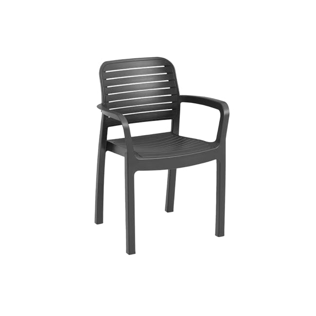 Chloe Stackable Chair - Graphite - 4