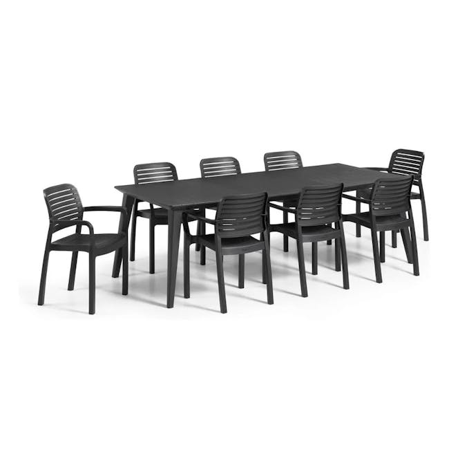 Chloe Stackable Chair - Graphite - 6