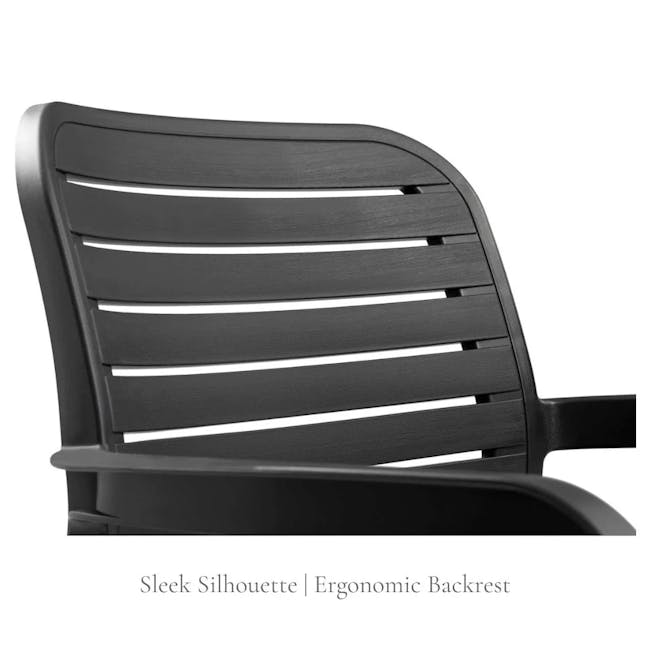 Chloe Stackable Chair - Graphite - 5