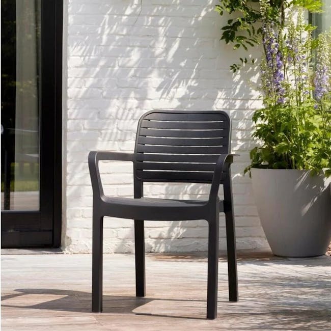 Chloe Stackable Chair - Graphite - 8