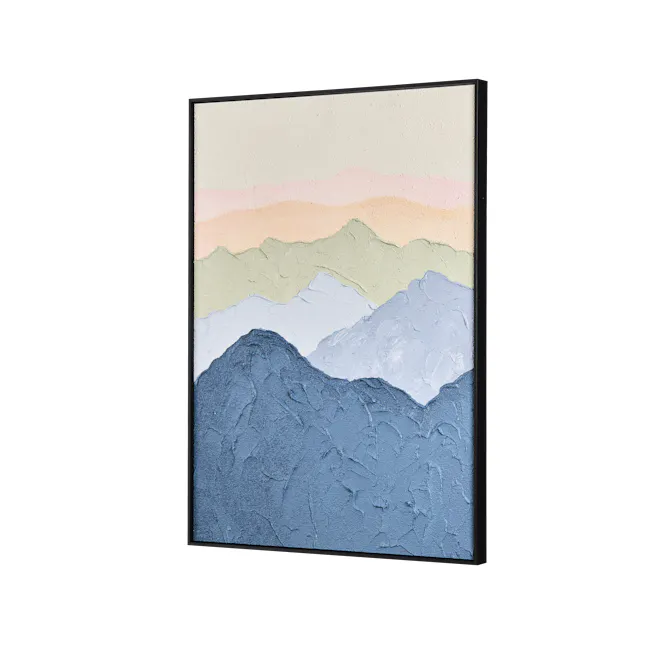 Gradient Serenity 3D Textured Painting 50 x 70 cm - 6 - Mossy mountain landscape, abstract painting, layered colors