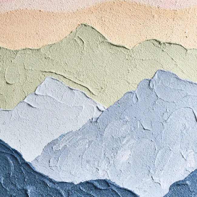 Gradient Serenity 3D Textured Painting 50 x 70 cm - 4 - Mural, textured wall, abstract design, layered paint, mountainous