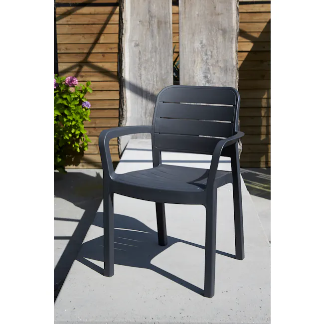 Tisara Chair - Graphite - 4 - Outdoor chair, black plastic, outdoor furniture, patio furniture, garden furniture, outdoor