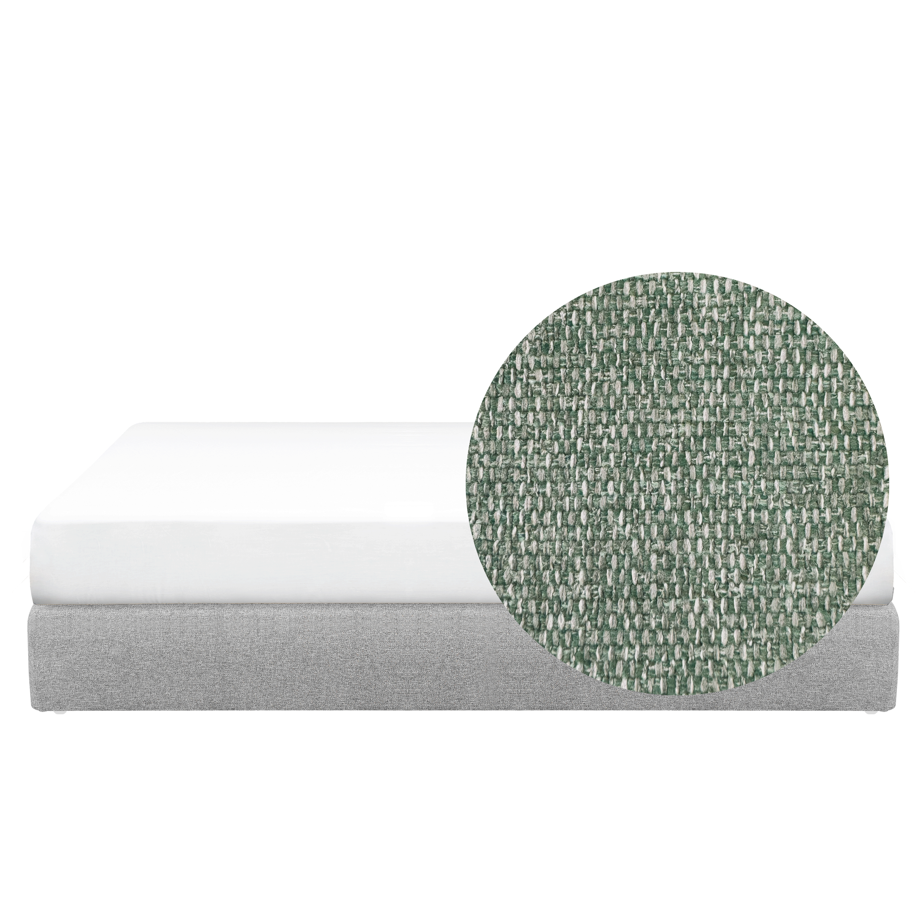 ESSENTIALS King Box Bed - Forest (Eco Clean Fabric)