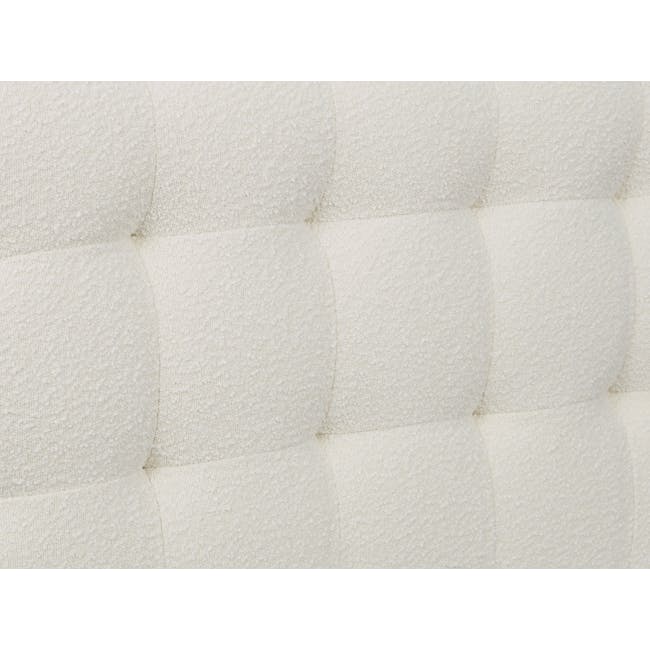 Alexa King Bed - White Boucle - 5