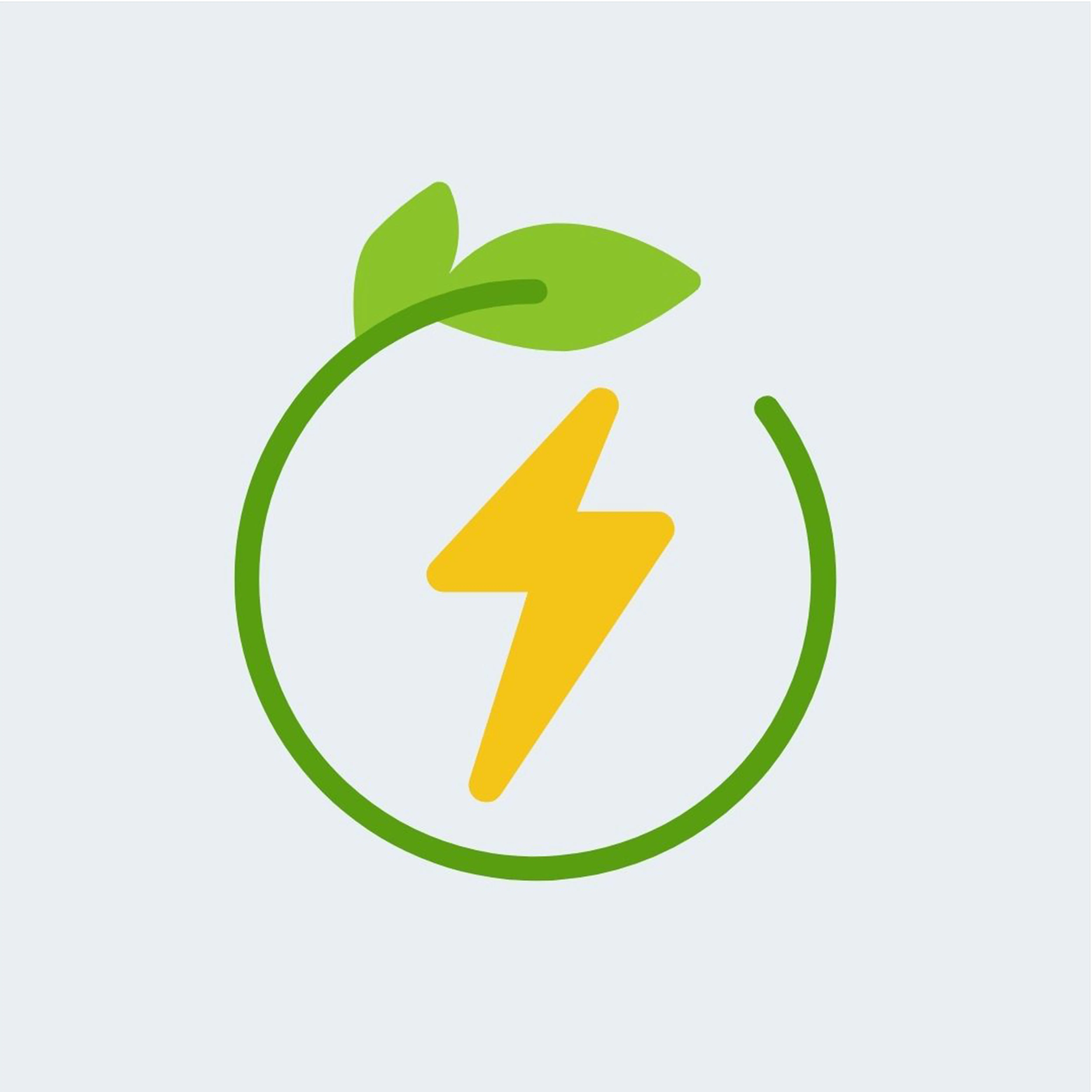 KITH AVA Capsule Coffee Machine - Vanilla White - 12 - Green leaf sprouting from a yellow lightning bolt, Electric energy