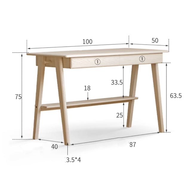 Zion Study Table 1m - 12