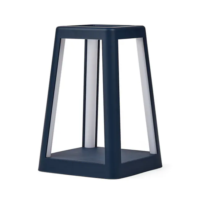 Lexon Lantern Portable Lamp with Built-in Wireless Charger - Dark Blue - 6 - modern stool, contemporary chair, sleek stool