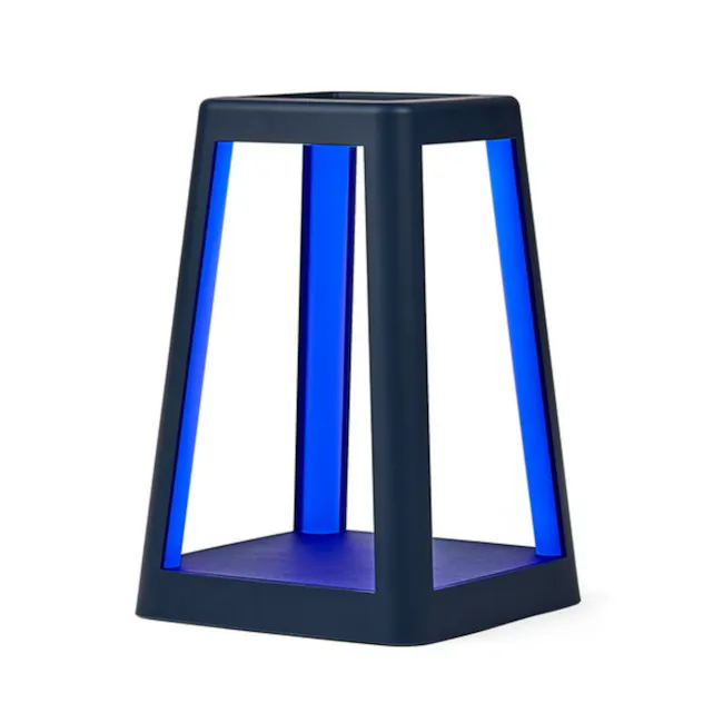 Lexon Lantern Portable Lamp with Built-in Wireless Charger - Dark Blue - 9 - Modern, sleek, contemporary, minimalist