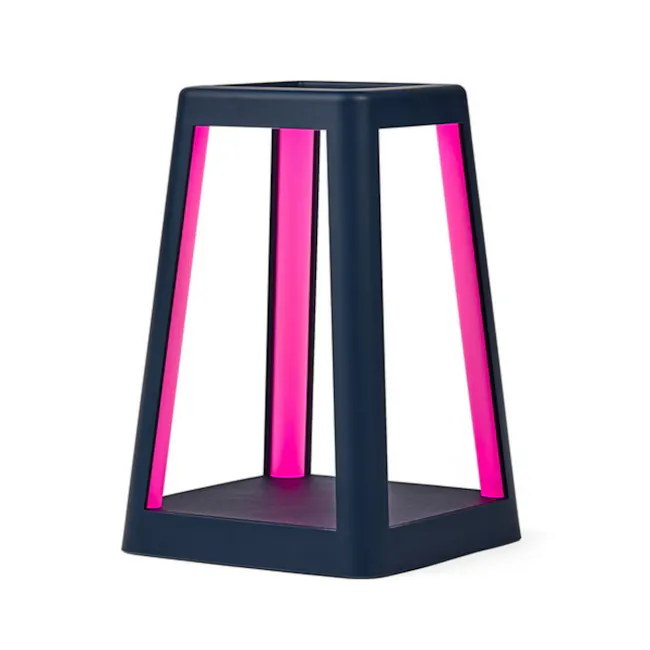 Lexon Lantern Portable Lamp with Built-in Wireless Charger - Dark Blue - 8 - modern stool, contemporary chair, stylish