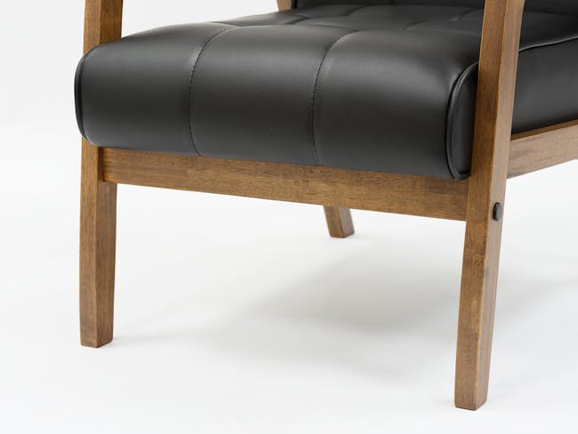 Tucson 3 Seater Sofa with Tucson Armchair - Espresso (Faux Leather) - 6