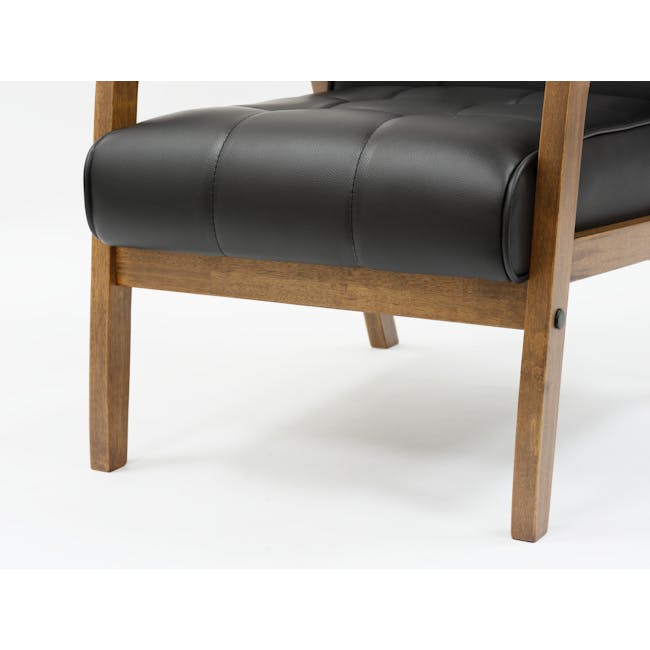 Tucson 2 Seater Sofa with Tucson Armchair - Espresso (Faux Leather) - 10