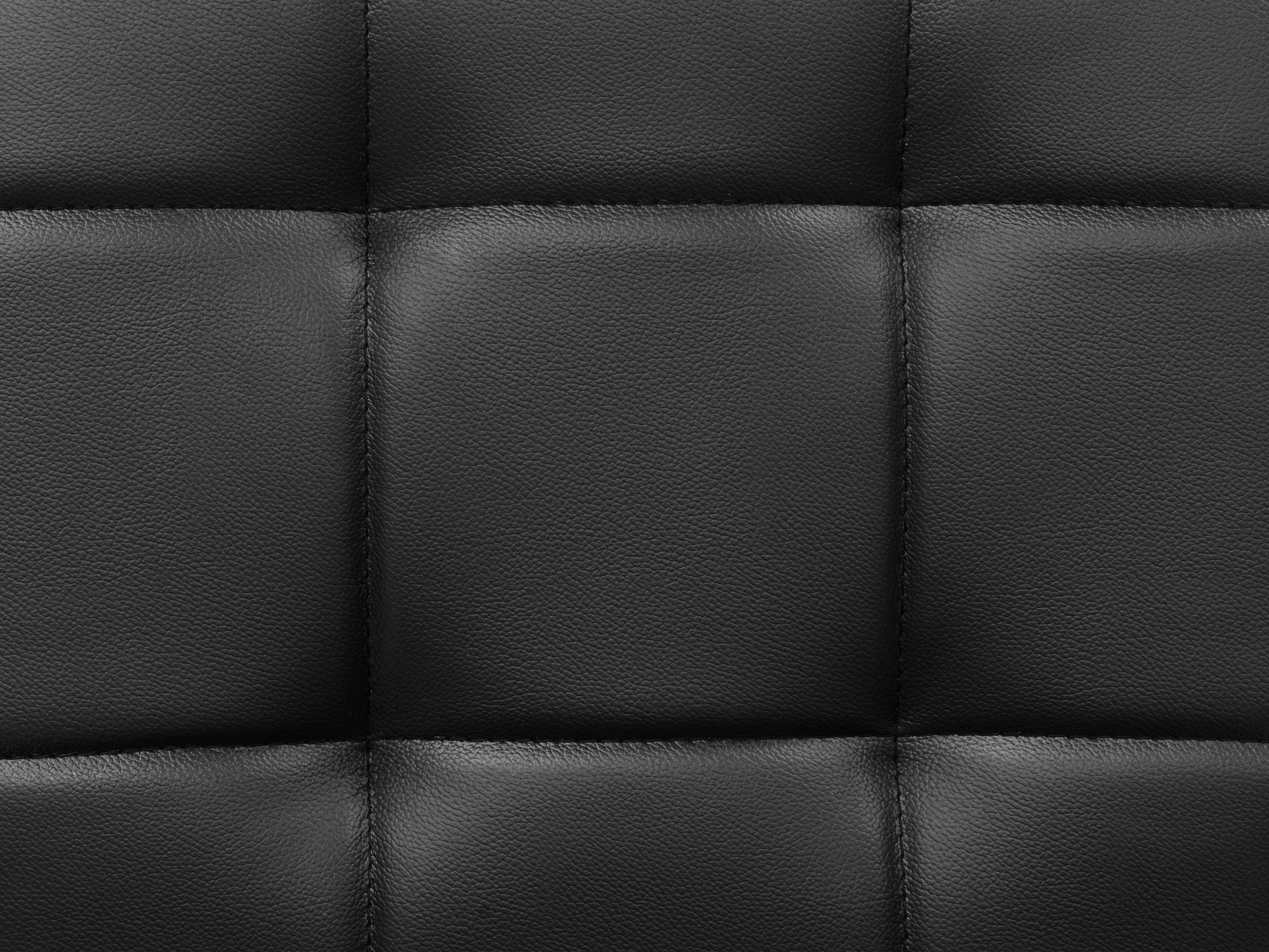 Tucson Armchair - Cocoa, Espresso (Faux Leather) - 12 - Black leather texture, Rectangular panels, V-shaped stitching