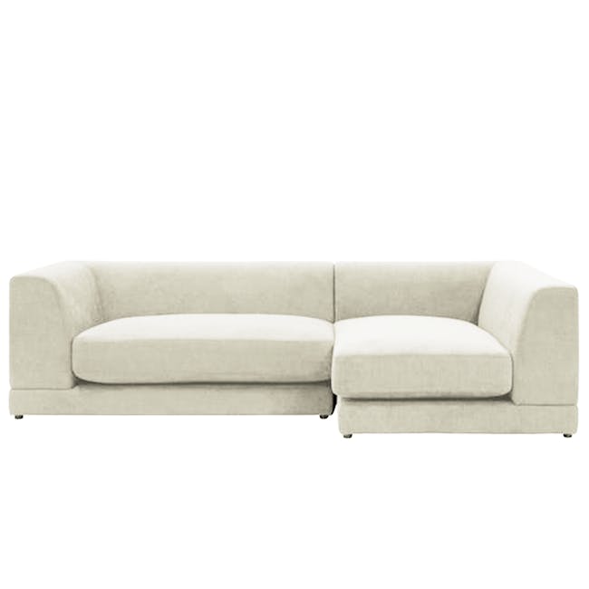 Abby L-Shaped Lounge Sofa - Pearl - 0