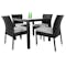 Monde 4 Chair Outdoor Dining Set - Grey Cushion