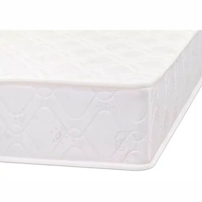Backmaster Bonnell Spring 15cm Mattress - Extra Firm (4 Sizes) - 9 - White mattress with intricate wave pattern, ergonomic