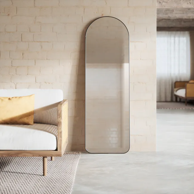 Hubba Arched Leaning Mirror 51 x 157 cm - Titanium - 4