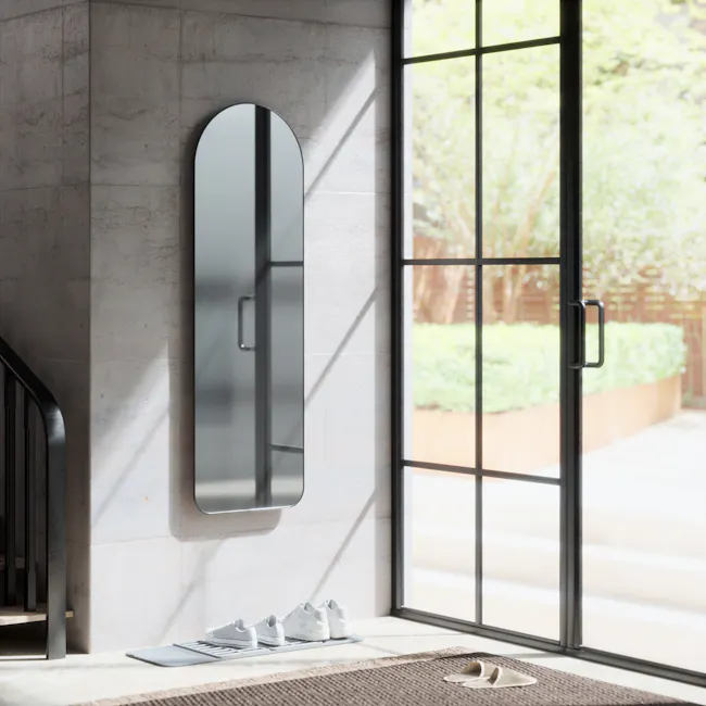 Hubba Arched Leaning Mirror 51 x 157 cm - Titanium - 5