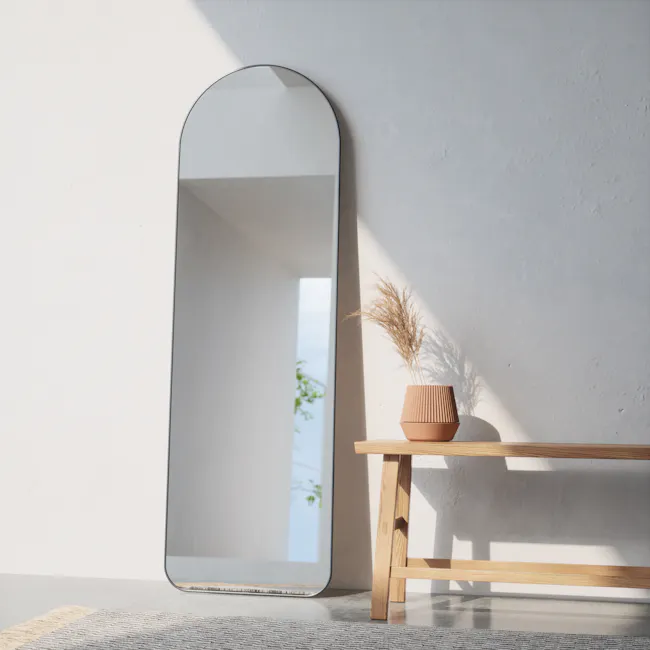 Hubba Arched Leaning Mirror 51 x 157 cm - Titanium - 3