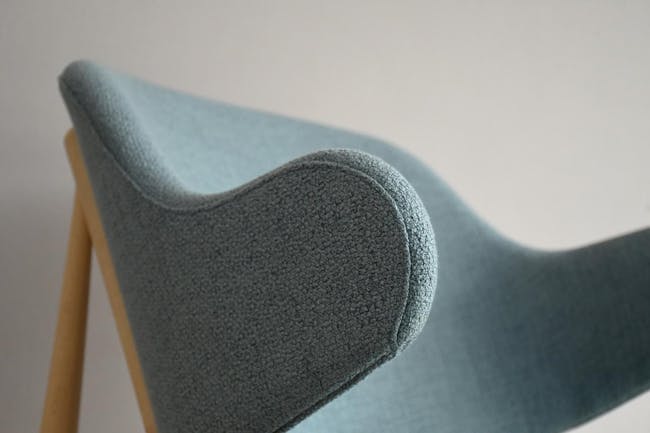 Vezel Lounge Chair - Walnut, Nile Green (Fabric) - 4