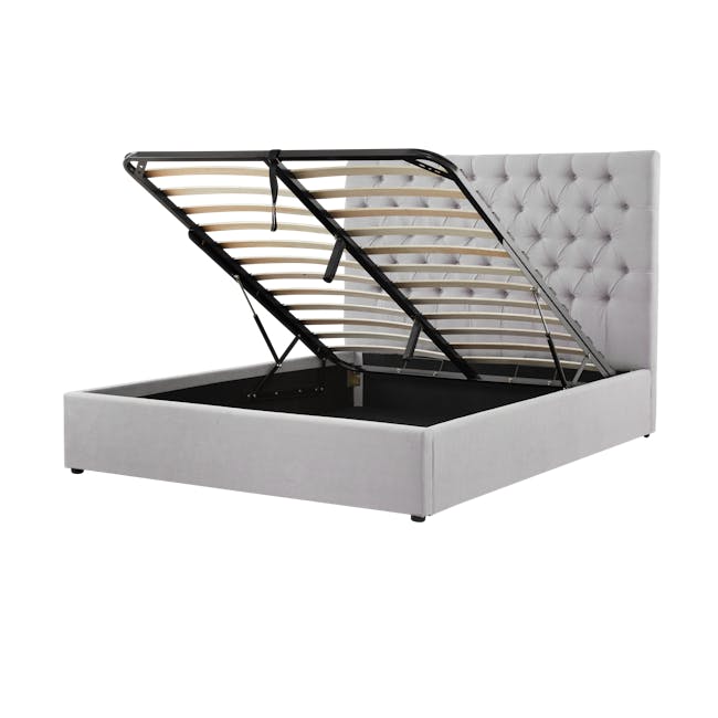 Isabelle Queen Storage Bed - Silver Fox (Fabric) - 5