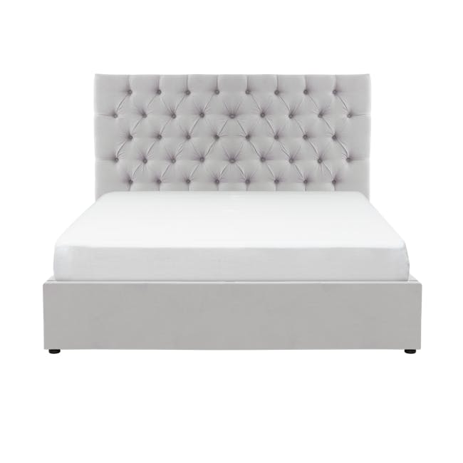 Isabelle Queen Storage Bed - Silver Fox (Fabric) - 0