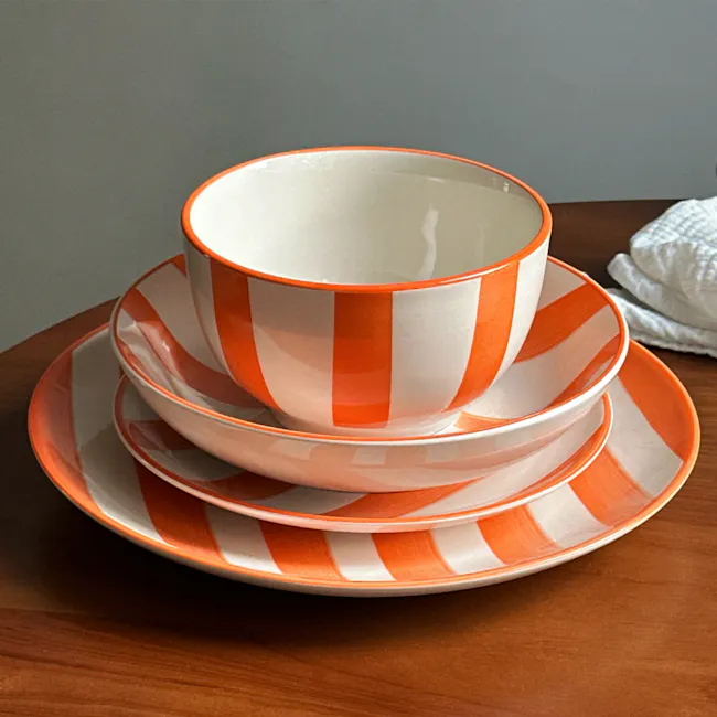 Circus Ceramic Rice Bowl - Orange - 2