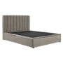 Audrey King Storage Bed in Satin Bronze (Velvet) with 2 Volos Bedside Tables - 4