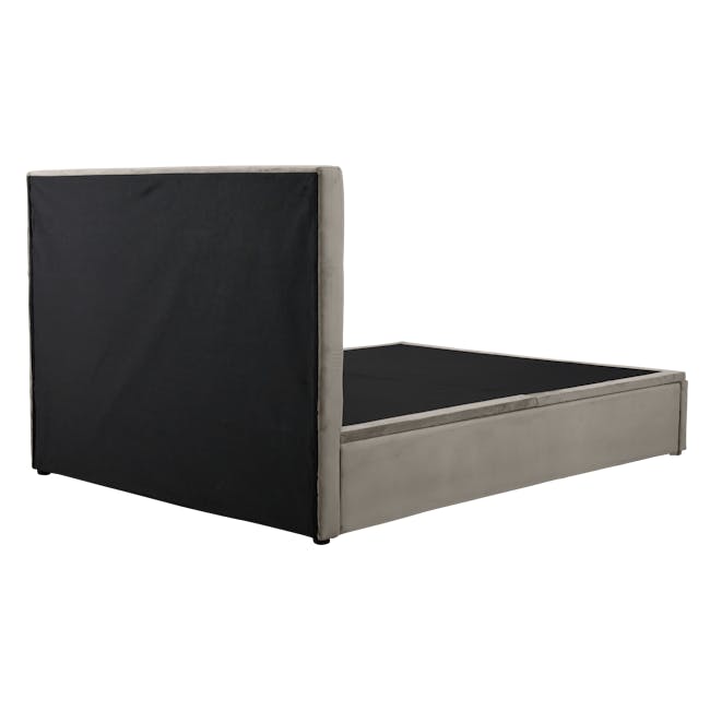 Audrey King Storage Bed in Satin Bronze (Velvet) with 2 Volos Bedside Tables - 7