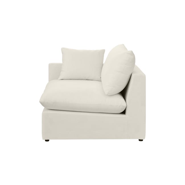 Russell 3 Seater Sofa with Ottoman - Oat (Eco Clean Fabric) - 25