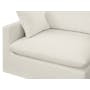 Russell 3 Seater Sofa with Ottoman - Oat (Eco Clean Fabric) - 26