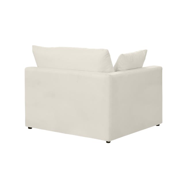 Russell 4 Seater Sofa with Ottoman - Oat (Eco Clean Fabric) - 28