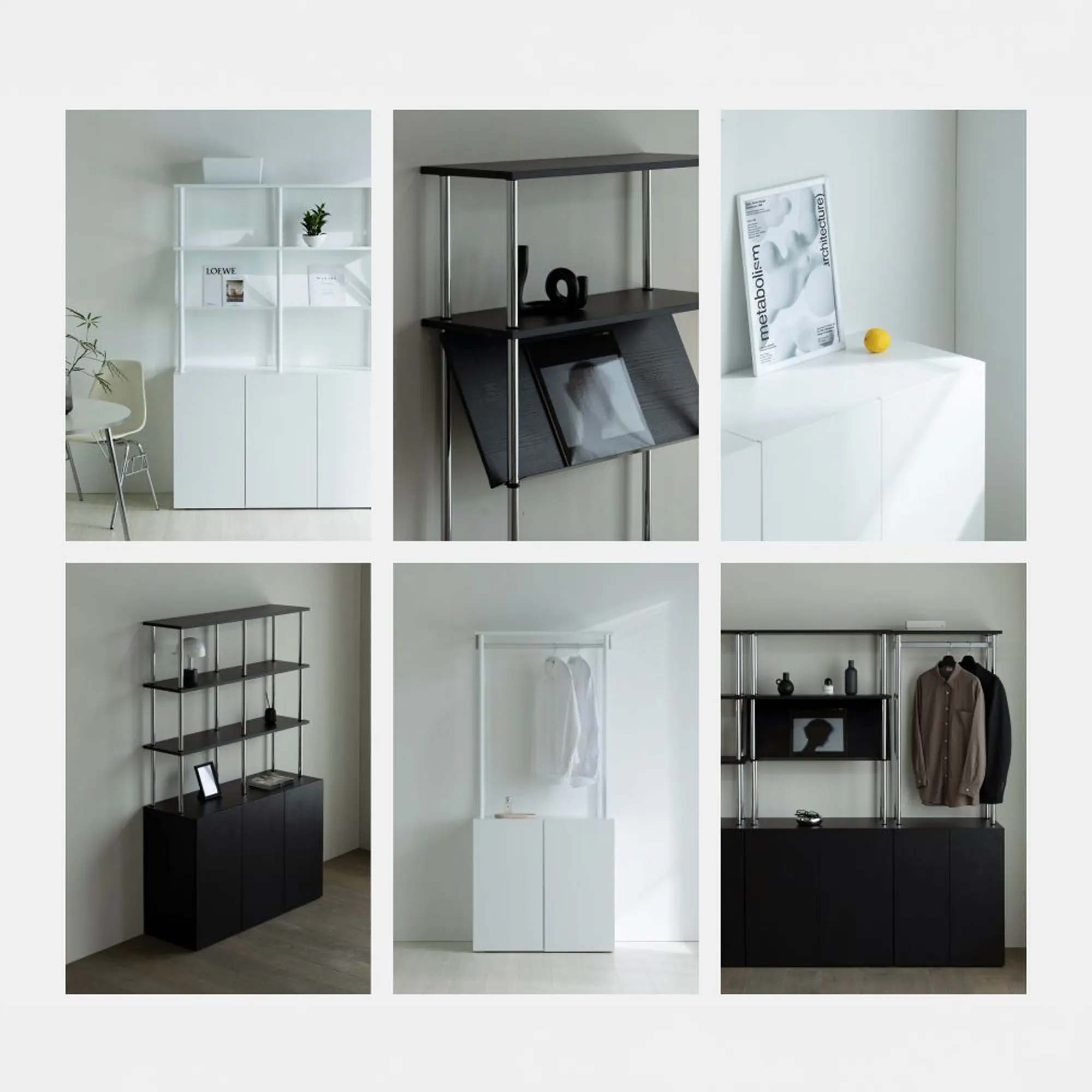 Moni Storage Cabinet with 3-Tier Shelf 0.8m - Black - 9